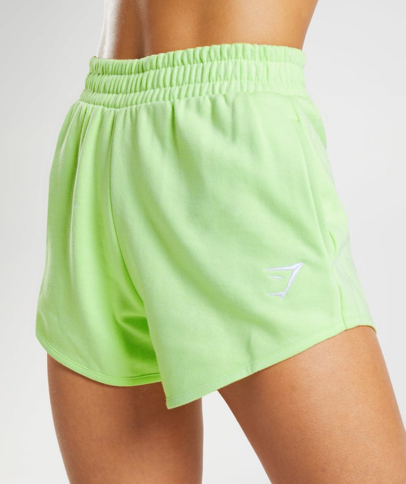 Women's Gymshark Training Sweat Shorts Light Green | CA 1DN578